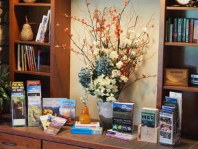 Guest information center for maps, brochures and guidebooks